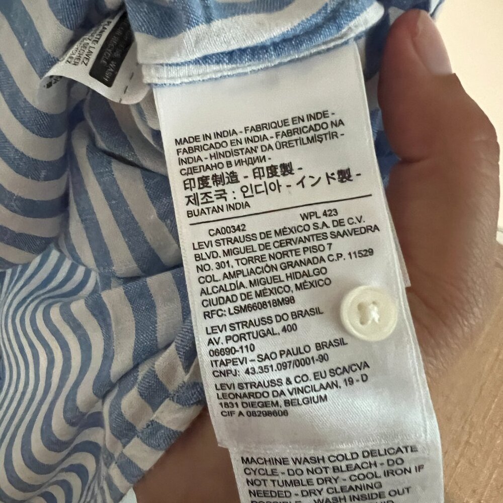 Levis Small Striped Button Down Top - image 7